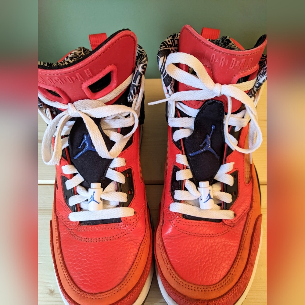 Men's Nike Air Jordan Spizike New York Orange Sneakers Size 9.5 - Picture 2 of 8